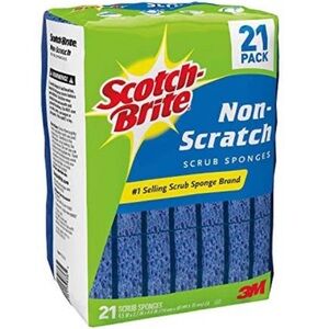 NWT Scotch-Brite Non-Scratch Scrub Sponges, 21 pack